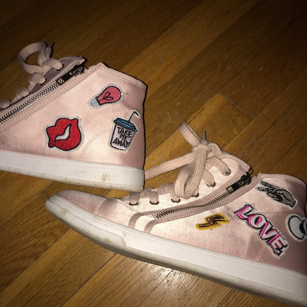 Pink sneakers